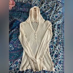 Curious Gypsy Hooded Thermal Henley ASO Bella Swan